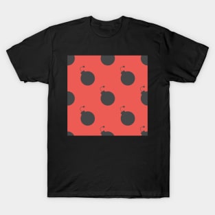 Black bomb pattern T-Shirt